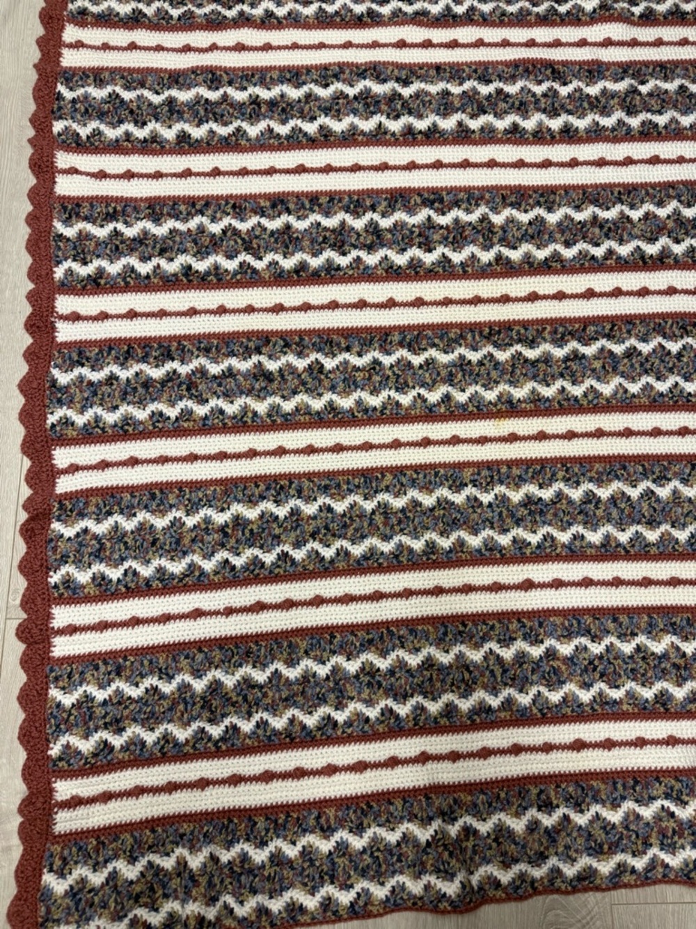 Handcrafted  knit Afghan/Throw